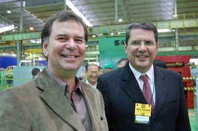 Reencontro do ex socios Paulo Pinese e Alexandre Danelli hoje vice prefeito